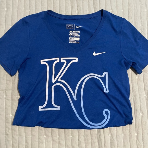 Women’s Nike Drifit V neck Tee. KC Royals. - Picture 1 of 2